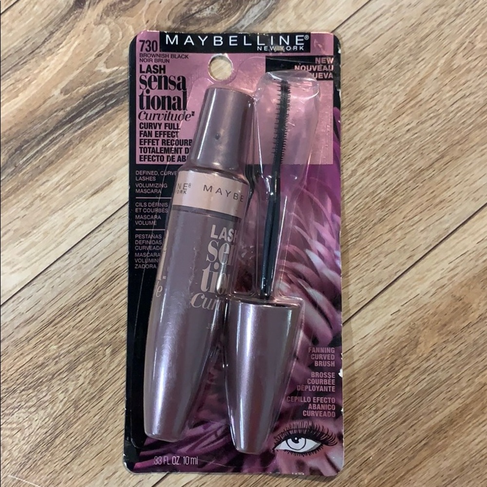 New! Maybelline Lash Sensational Curvitude Mascara 730 Brownish Black Fan